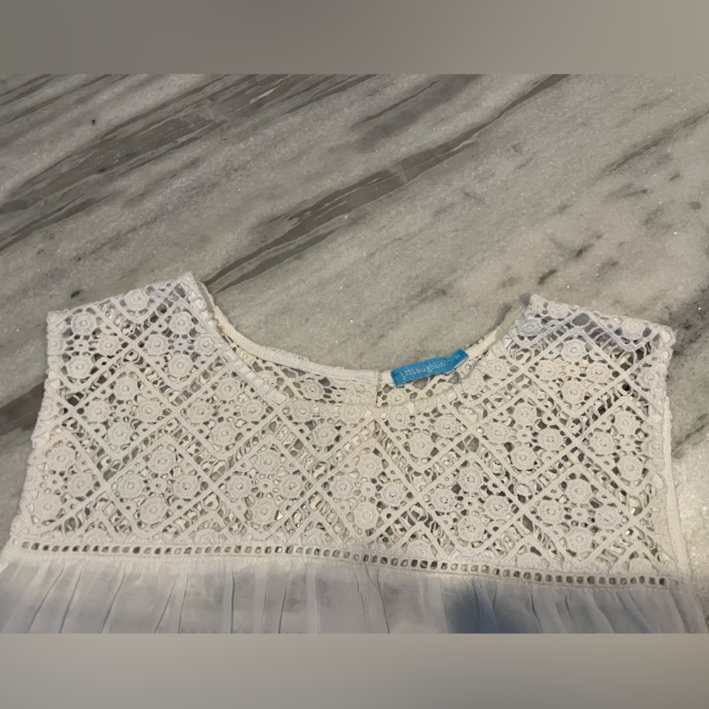 J. McLaughlin Off-White Lace Sleeveless Blouse - Picture 3 of 11